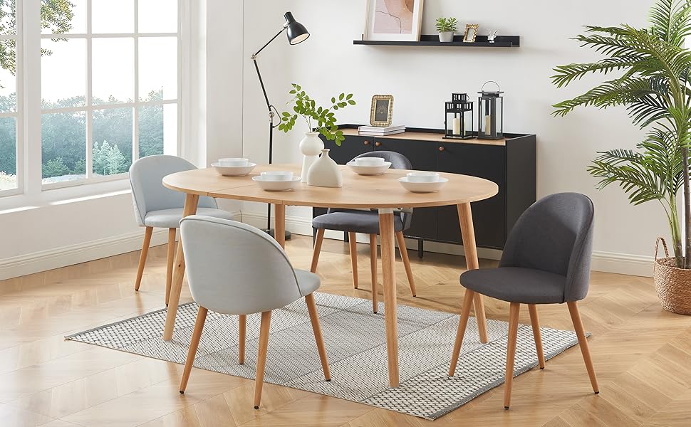 BAÏTA Oracle Oak Veneer Extendable Table 120 to 160 cm