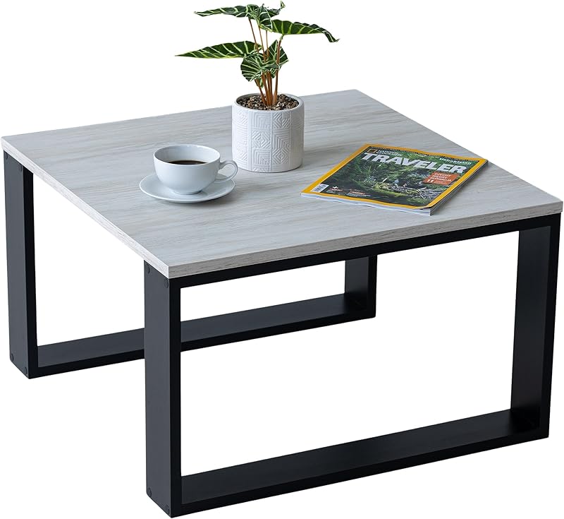 Mex-System Clif Small Coffee Table, Living Room Table, Side Table, 65 x 65 x 40 cm, Square Coffee Table, Ideal for Living Room, Room and Office, Smart Living Living Living Room Table, Modern, Wotan