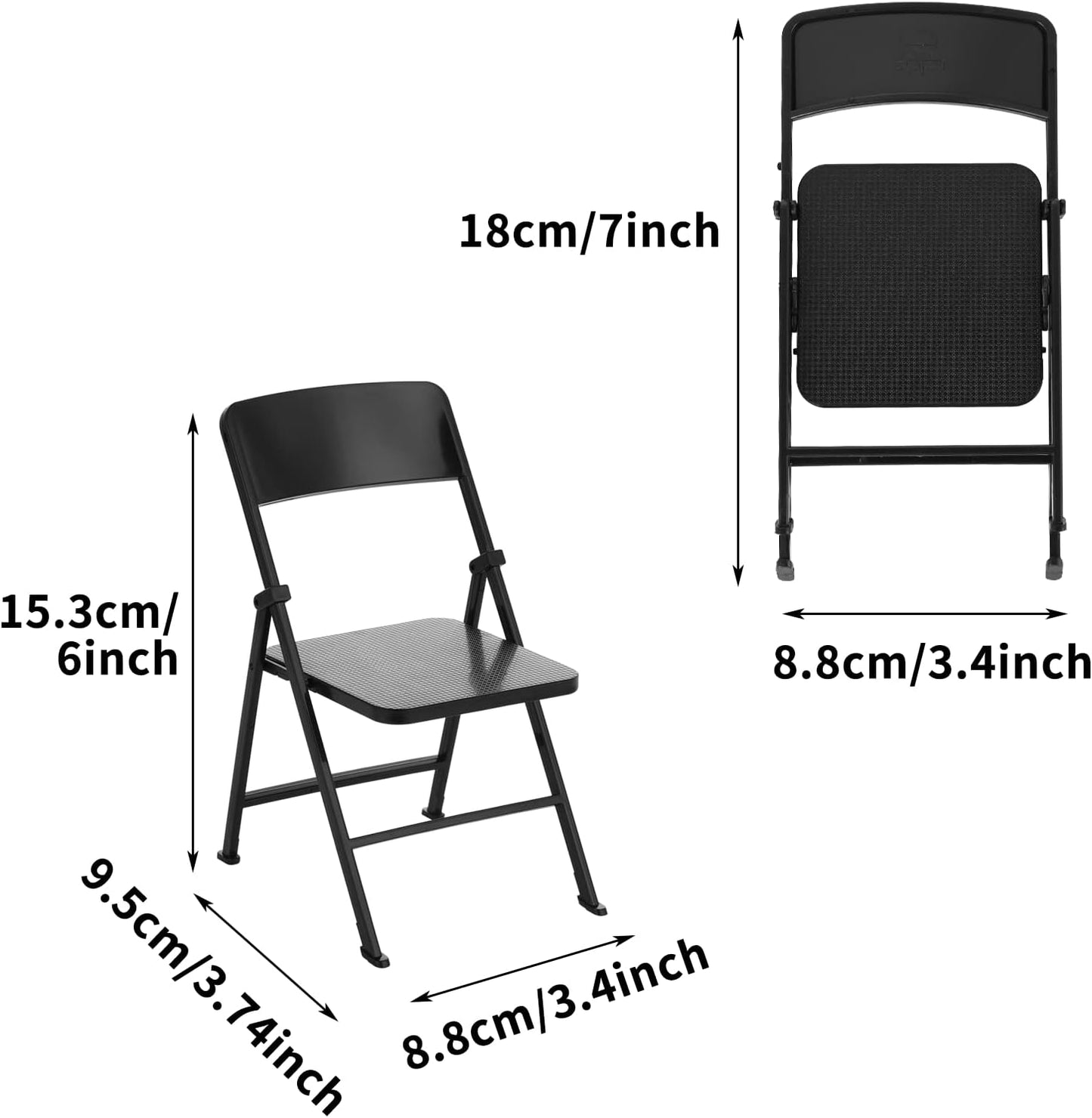 cobee Dollhouse Miniature Chair 1:6 Mini Folding Chair Dollhouse Miniature Furniture