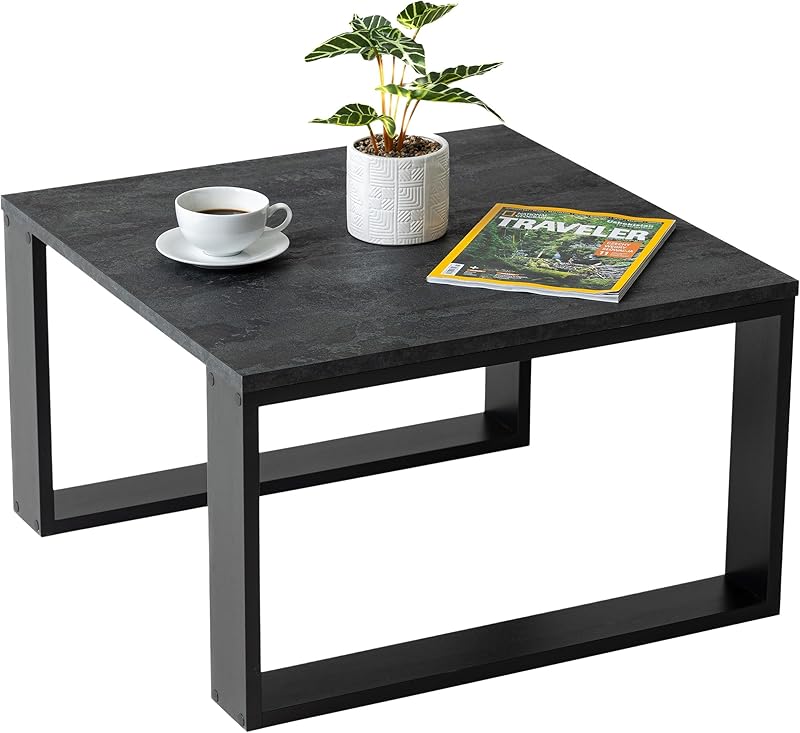 Mex-System Clif Small Coffee Table, Living Room Table, Side Table, 65 x 65 x 40 cm, Square Coffee Table, Ideal for Living Room, Room and Office, Smart Living Living Living Room Table, Modern, Wotan