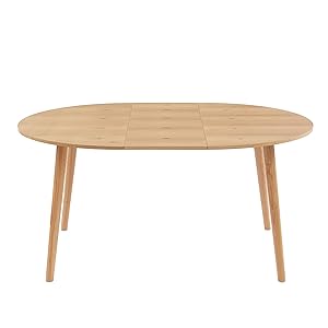 BAÏTA Oracle Oak Veneer Extendable Table 120 to 160 cm