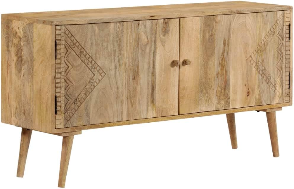 Sideboard, Chest of Drawers, Bedroom, Chest of Drawers & Sideboards, Living Room Cabinet, Hallway Chest of Drawers, Room Furniture, Solid Mango Wood, 120 x 30 x 60 cm