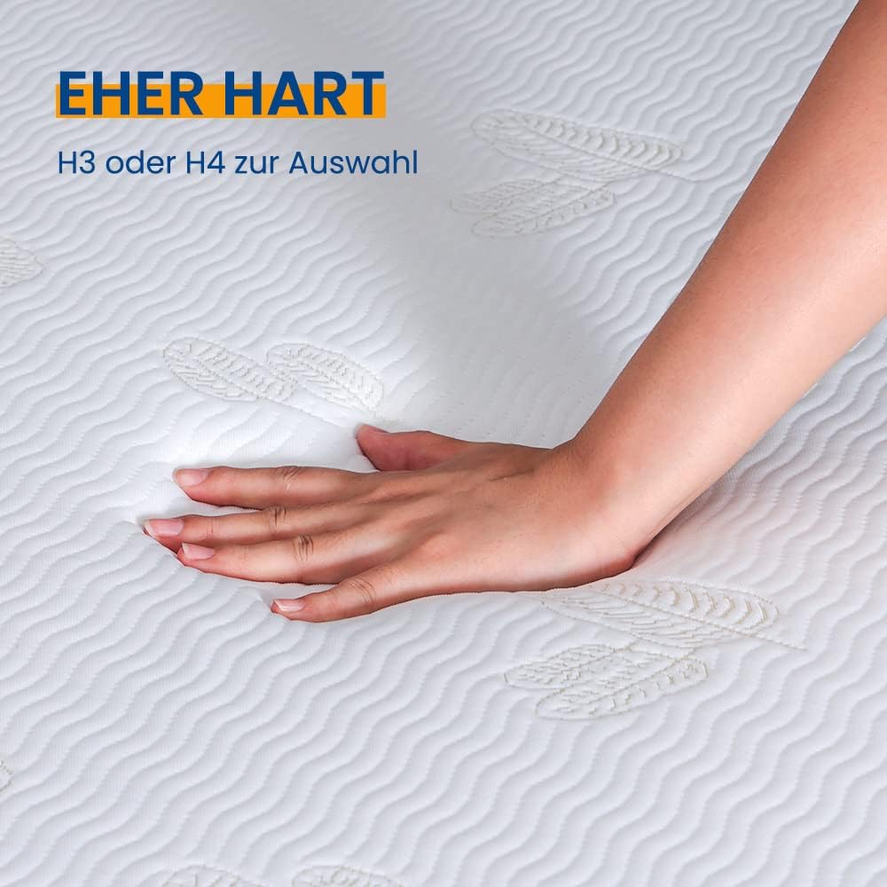 Mattress Topper 100 x 200 cm H4 H5 Hard Mattress Topper 100 x 200 Gel Box Spring Bed Sofa Bed Mattress Topper 100 x 200 Bed Gel Foam Cover Cold Foam 7 cm Height