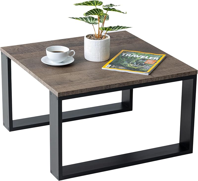 Mex-System Clif Small Coffee Table, Living Room Table, Side Table, 65 x 65 x 40 cm, Square Coffee Table, Ideal for Living Room, Room and Office, Smart Living Living Living Room Table, Modern, Wotan