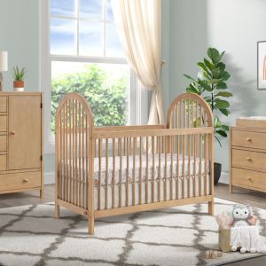 Soho Baby Everlee 3-in-1 Island Crib, Honey Wood