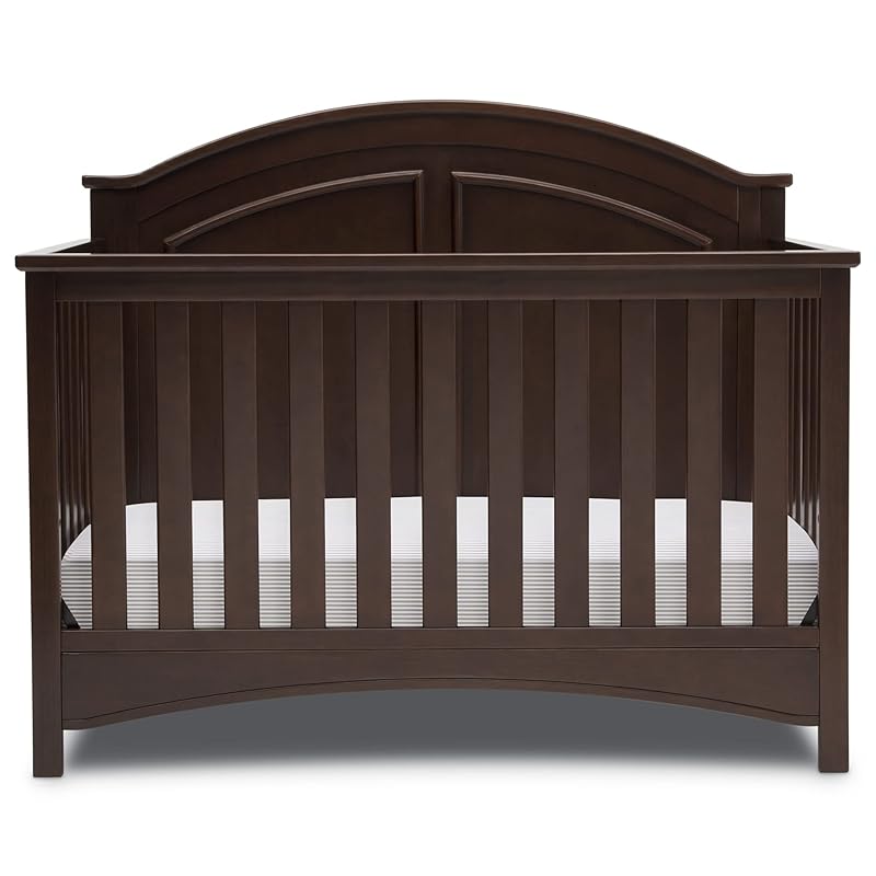 Delta Children Perry 6-in-1 Convertible Crib - Greenguard Gold Certified, Bianca White