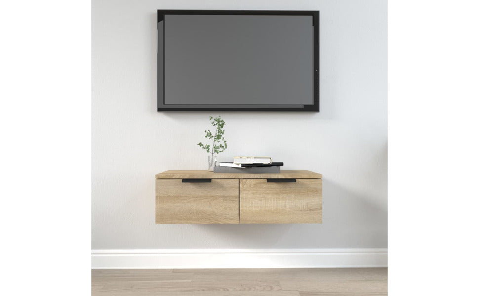 Wall Cabinet TV Cabinet Wall Cabinet TV Cabinet Lowboard TV Table HiFi TV Furniture Living Room Grey Sonoma 68 x 30 x 20 cm Wood Material