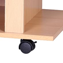 TV Cabinet Rotating on Wheels, TV Bench 75 x 38 x 50 cm with Turntable for TV, TV Table, Beech Wood with Shelf Board, TV Cabinet, HiFi Rack Furniture