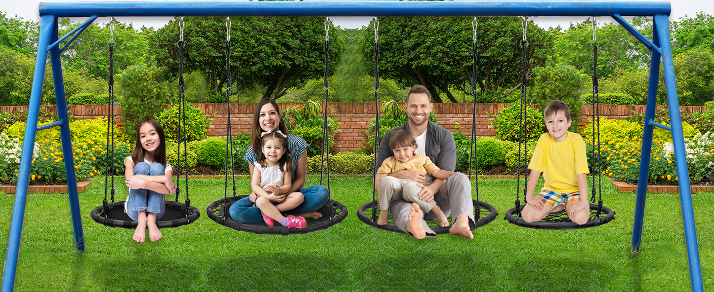 Sorbus Saucer Tree Swing- Kids Outdoor Disc Round Swing - 40" Heavy Duty 220lbs Seat- Easy Install Flying Saucer Web Circle Swing- Perfect for Gift,Playground, Birthday, Xmas, IndoorOutdoor Tire Swing