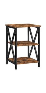 Coffee Table Living Room Table with Folding Top Closed Compartment and Mesh Shelf Metal Frame Industrial Style 100 x 55 x 47 cm Rustic Brown and Black LCT230B01