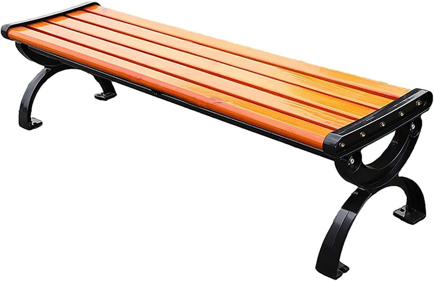 Outdoor Park Bench, Wooden Bench, Outdoor Patio, Leisure Bench, Suitable for Lawn, Porch, Pathway, 150 x 40 x 38 cm