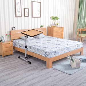 Care Table with Wheels, 52 x 34 x 55-85 cm, Height/Angle Adjustable, Bed Table, Notebook Table, Rolling Table, Side Table with Brakes, Laptop Table, Coffee Table